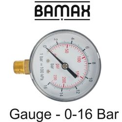 Pressure Gauge 0-16bar 1/4lower63mm Packaged